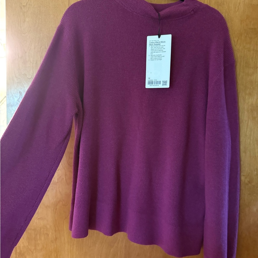lululemon athletica Rich Purple Cowl Neck Sweater